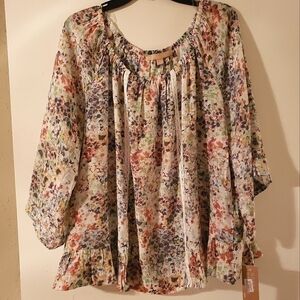 Watercolor Floral Top